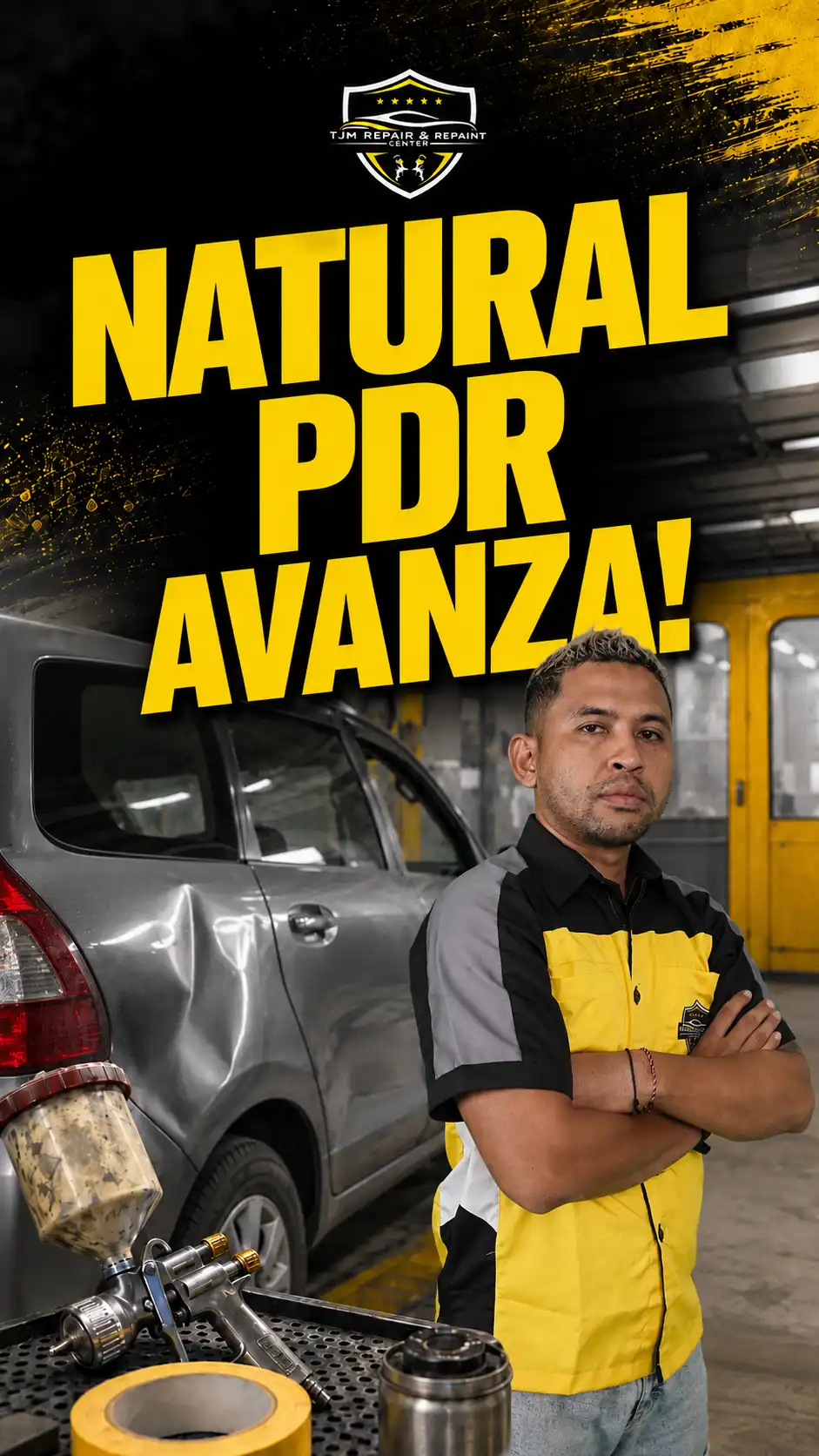 Pengerjaan Natural PDR Bodi Penyok Avanza Rapi Seketika
